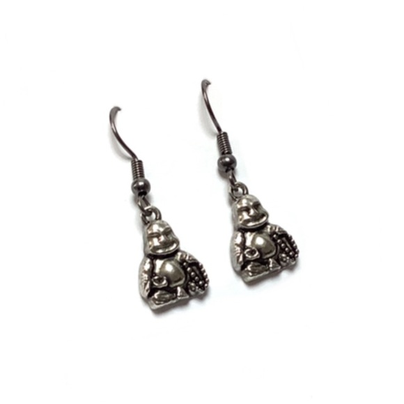 Tiny Buddha Drop Earrings - Picture 6 of 8